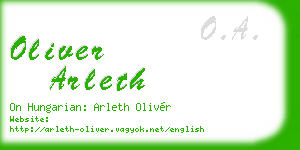 oliver arleth business card